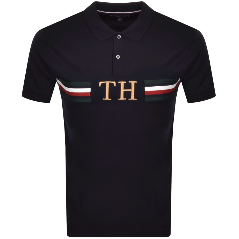 Alternative Image for ProductTommy Hilfiger Monogram Logo Polo T Shirt Navy1